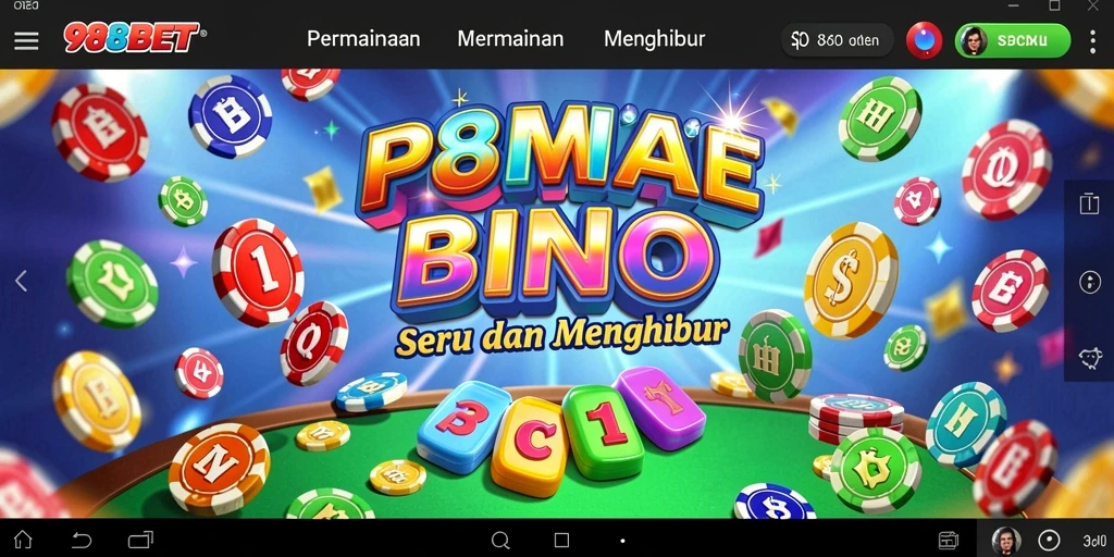 Tampilan gameplay Bingo yang seru dan dinamis di 988BET.