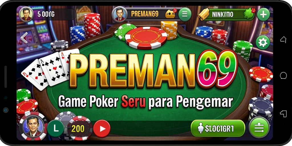 Tampilan menarik dari gameplay Poker di PREMAN69.