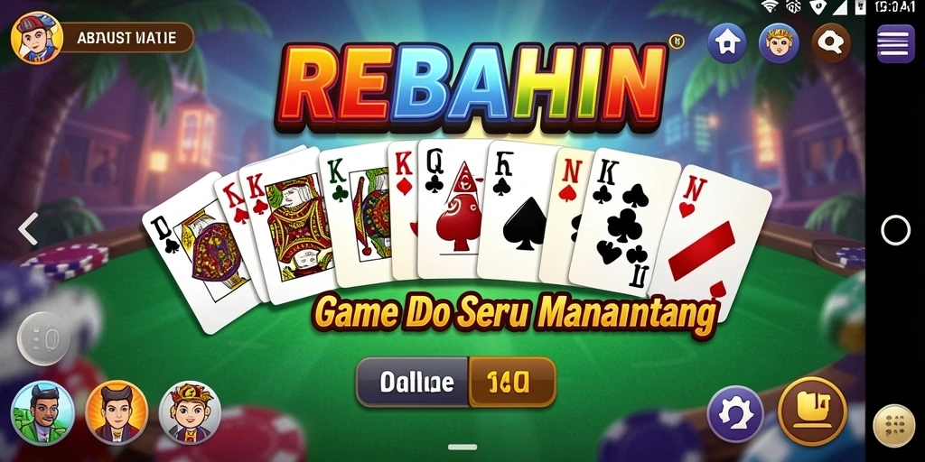 Screenshot gameplay REBAHIN dengan tampilan memukau domino.