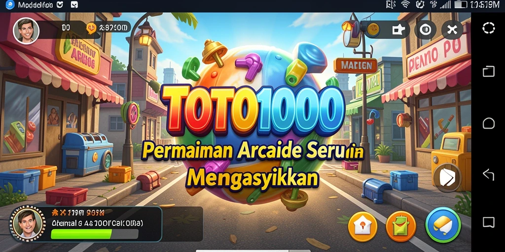 Screenshot menampilkan gameplay seru TOTO1000 di level tinggi.