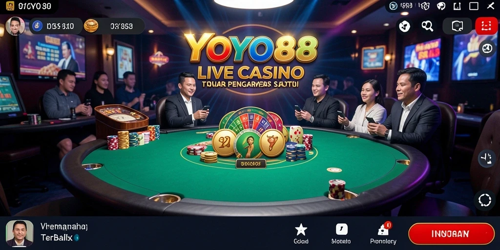 Tampilan menarik dari permainan Live Casino di YOYO88.