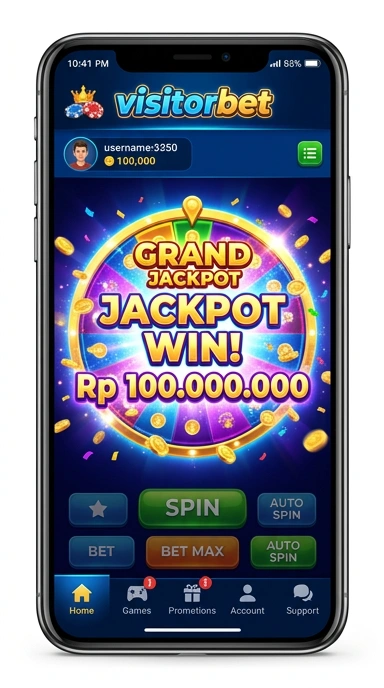 Pengunduhan aplikasi di platform visitorbet cepat dan praktis.